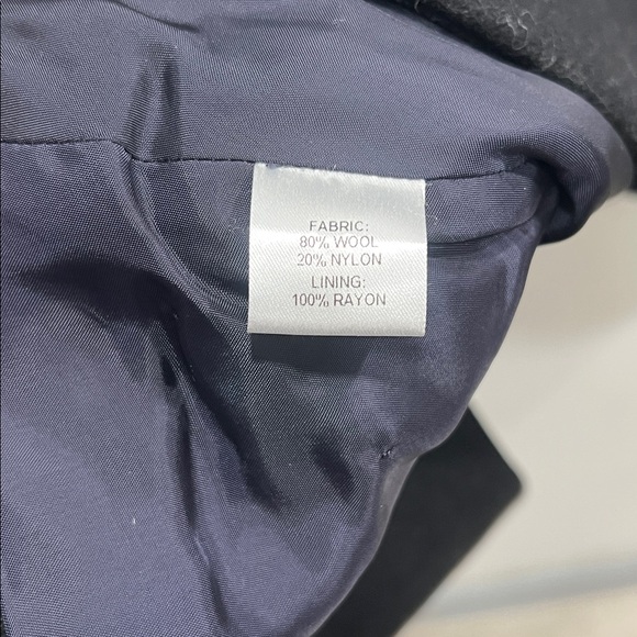 RHIÉ Classic Wool Black  Cape Coat Size 2 - Picture 7 of 7